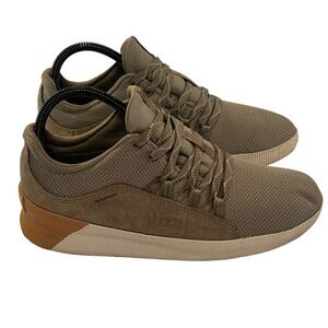 Sorel Out N About Plus Sneakers Womens 8 Olive Green Mesh Suede Waterproof Shoes